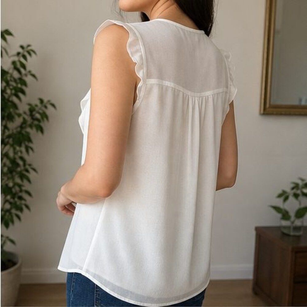 Ivory Wrap Blouse - Picture 3 of 6
